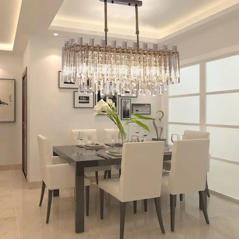 high ceiling dining room chandelier