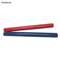 Orff мир игрушечный ксилофон ручка для малыша обучение маленьких детей красный и синий пара Ритм палочки музыкальная игрушка в подарок