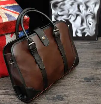 new trend business handbag men's retro shoulder briefcase