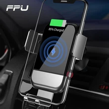 FPU Qi автомобильное беспроводное зарядное устройство для iPhone Xs Max XR X 8 10 Вт быстрая Беспроводная зарядка для samsung S10 S9 S8 Автомобильный держатель для телефона зарядное устройство