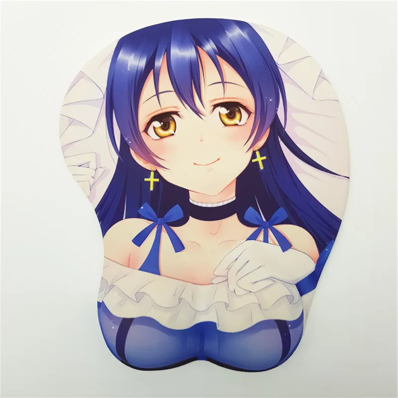 Отлично! Sonoda Umi Аниме 3D мягкий нагрудный коврик для мыши с подставкой запястья L26 *