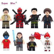 50 шт. супер герой Дэдпул 2 домино кабель Питер Рей проф Флитвик экшн строительный блок для детей игрушки