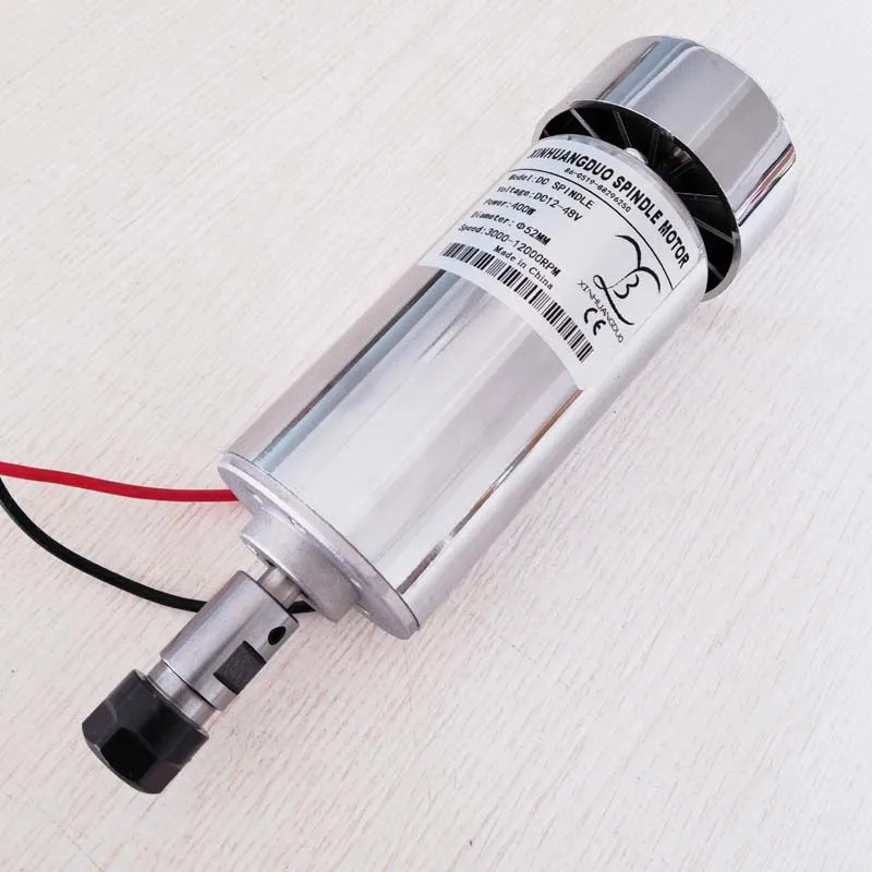 

52mm cnc spindle 400w ER11 chuck DC 12-48v 400W Spindle motor cnc for Engraving Machine ER11 3.175MM for PCB Engraving