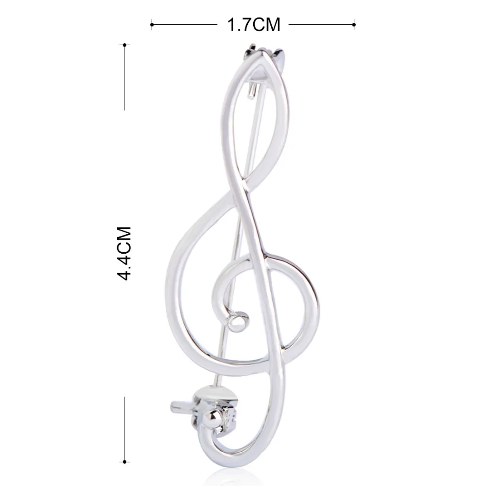 Простой стиль музыкальные ноты Броши& корсаж золотые большие броши специальная унисекс брошь Хиджаб Pin Up Клип Шарф Брошь ювелирные изделия
