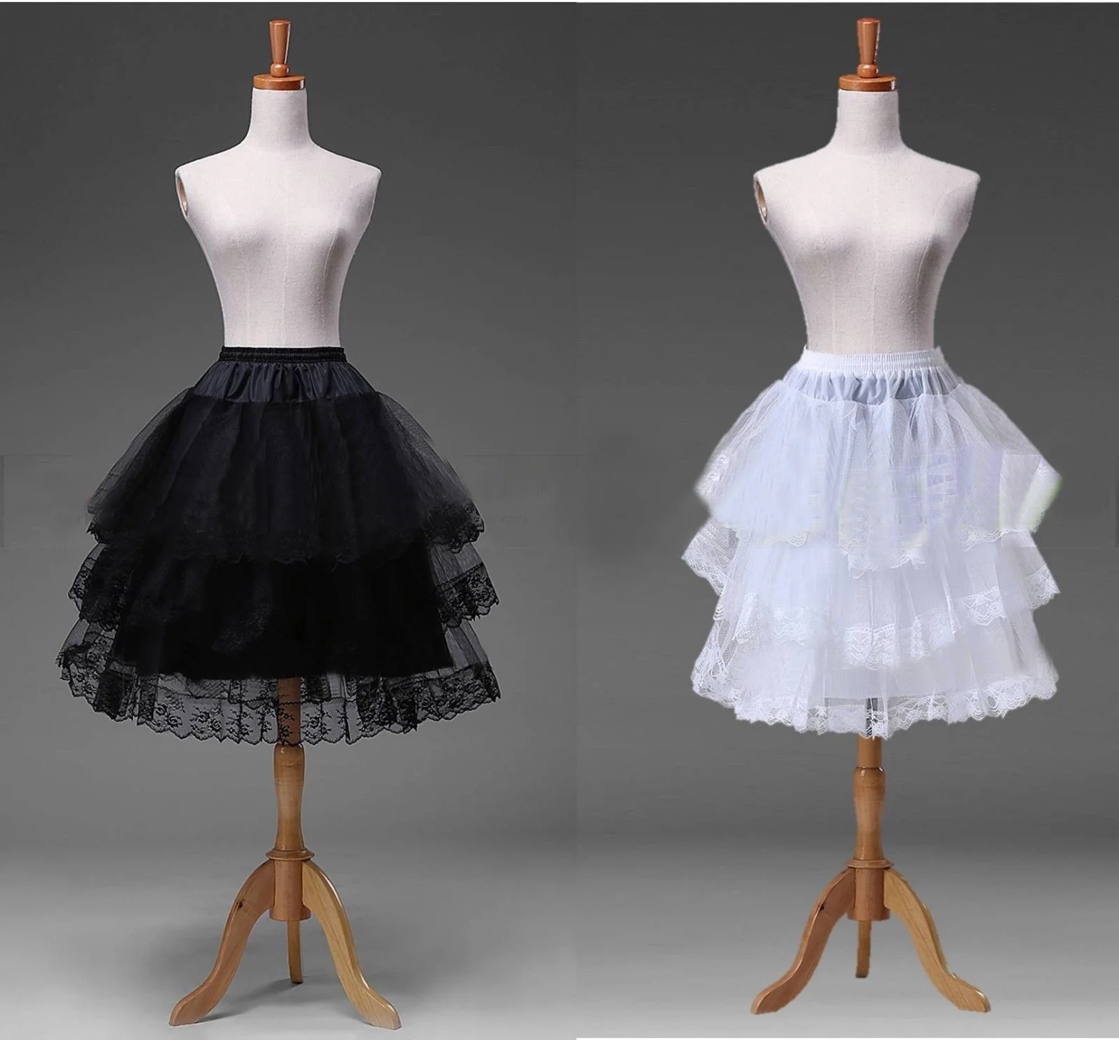 Buy Girls Women Knee Length Lace Edge Crinoline Petticoat Skirts Silps Cocktail
