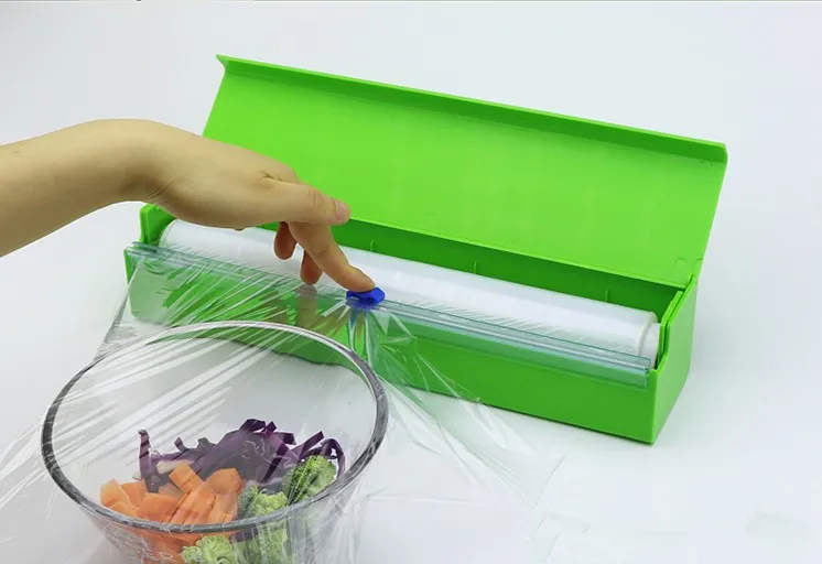 Household food PE plastic wrap Cling film cutter stainless steel