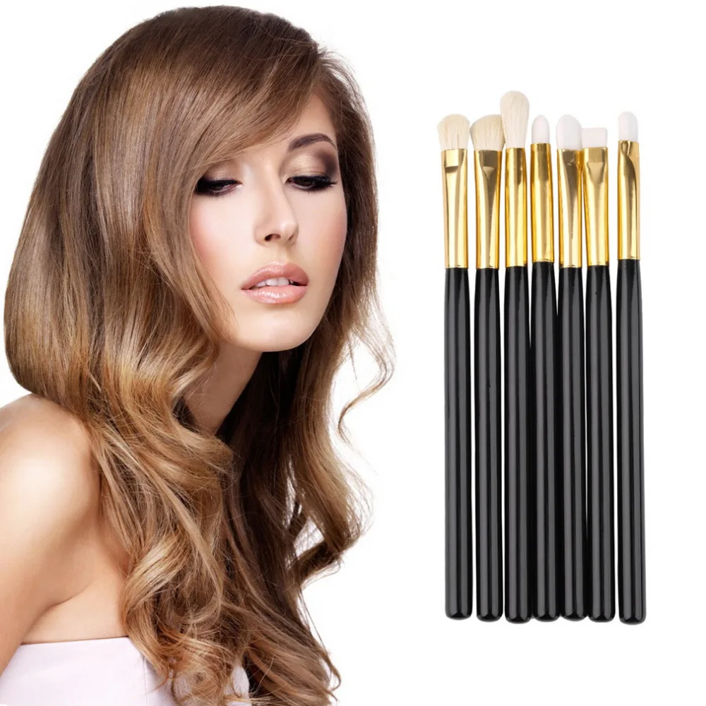 

7Pcs Set Professional Makeup Brushes Eyeliner Eyeshadow Cosmetic Eye Brushes Tool Kit Set Wholesale