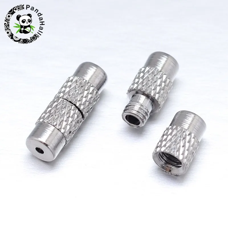 100Sets Column Brass Screw Clasps for Necklace Bracelet Connector DIY