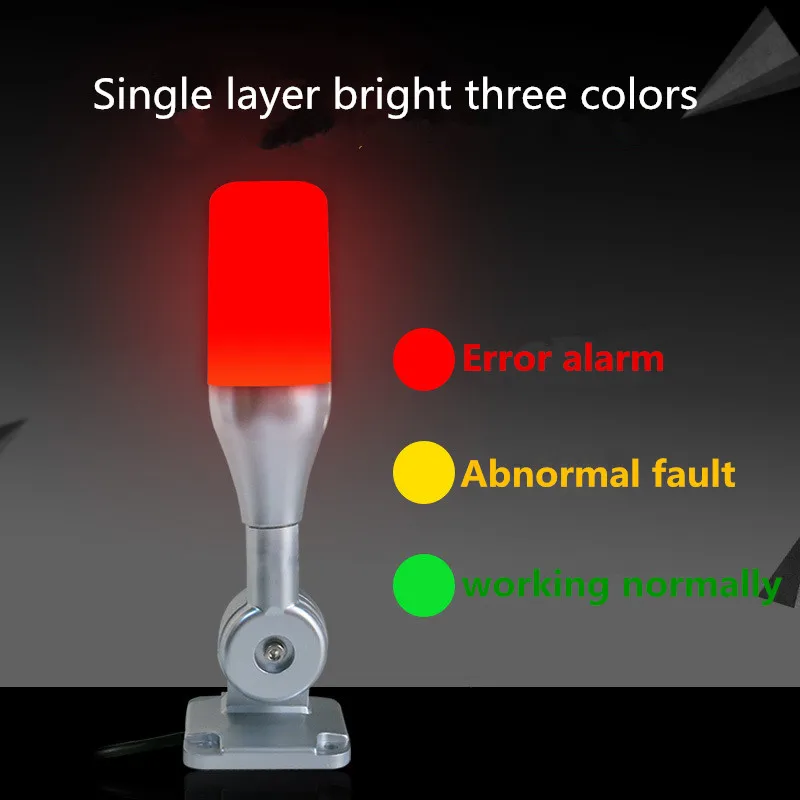 1 слой триколор складной 24V светодиодная сигнальная лампа сигнализации светодиодный сигнальный Маяк сигнальный фонарь для станка с ЧПУ индикатор неисправности света безопасности