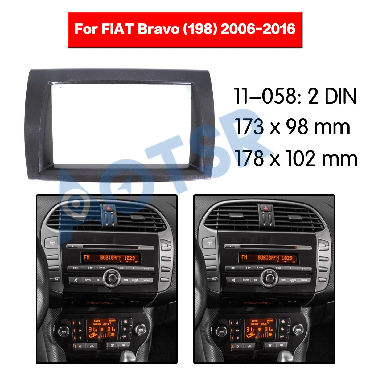 Автомобильный радиоприемник Fascia для FIAT Bravo (198) 2006 2016 установка автомобильный DVD