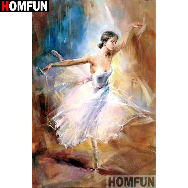 

HOMFUN Full Square/Round Drill 5D DIY Diamond Painting "Dance girl" Embroidery Cross Stitch 3D Home Decor Gift A11211