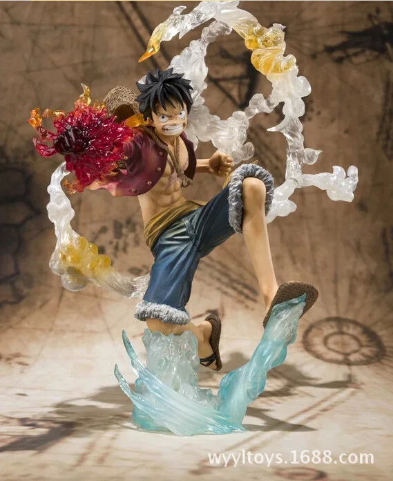 Anime One Piece Monkey D Luffy Action Figure PVC Roronoa Zoro Fighting Figure World Toy Onepiece model free shipping