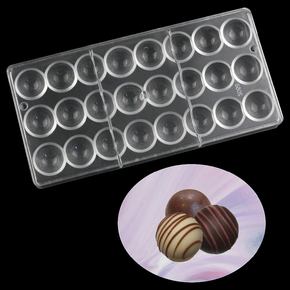 Гладкая сфера шоколадная форма Поликарбонат, Кондитерская форма для выпечки шоколада, кухонные Кондитерские инструменты для украшения торта