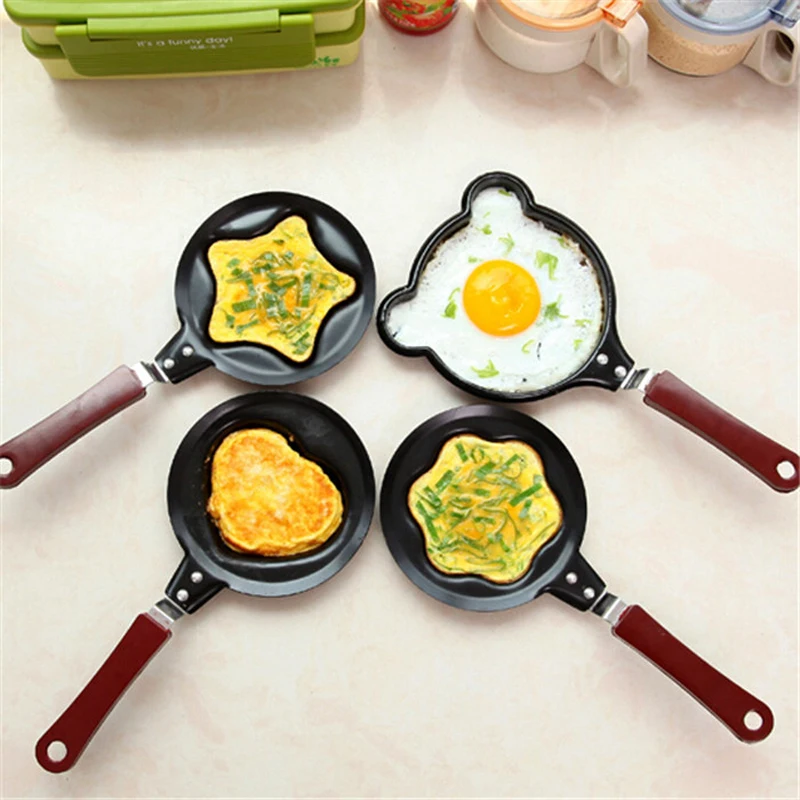 WHISM Cute Mini Non stick Omelette Frying Pan Breakfast Egg Fryer