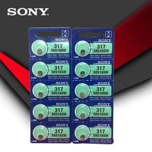 10 шт. sony 317 SR516SW SR516 1,55 в Серебряная оксидная Кнопка сотового монета высокомощный аккумулятор калькулятор автомобильный пульт дистанционного управления