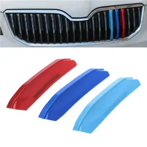 3d Car Front Grilles Trim Sport Strips Cover For Skoda Octavia A7