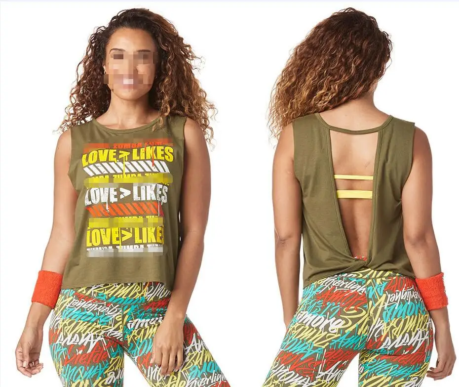 

FIT FUNKY Womens cotton clothes zum fitness clothes tshirt tops fashion vest tank Love Over Likes Open Back T1753
