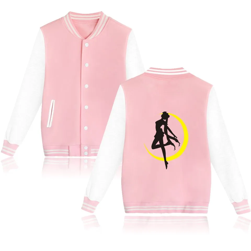 

Sailor Moon Cartoon Design Mens Hoodies And Sweatshirts Baseball And Plus Size Sailor Moon Women Sweatshirts Autumn Clothes