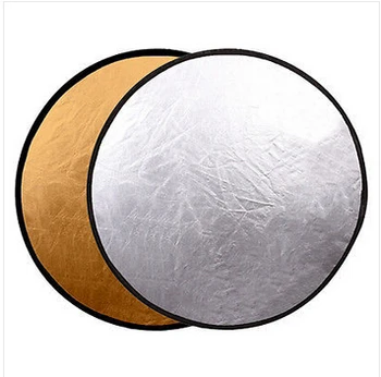 

Trackable Shiping 32" 2 in 1 Light Mulit Collapsible Gold / Silver Photography Reflector 80cm Photo accessories for flash light