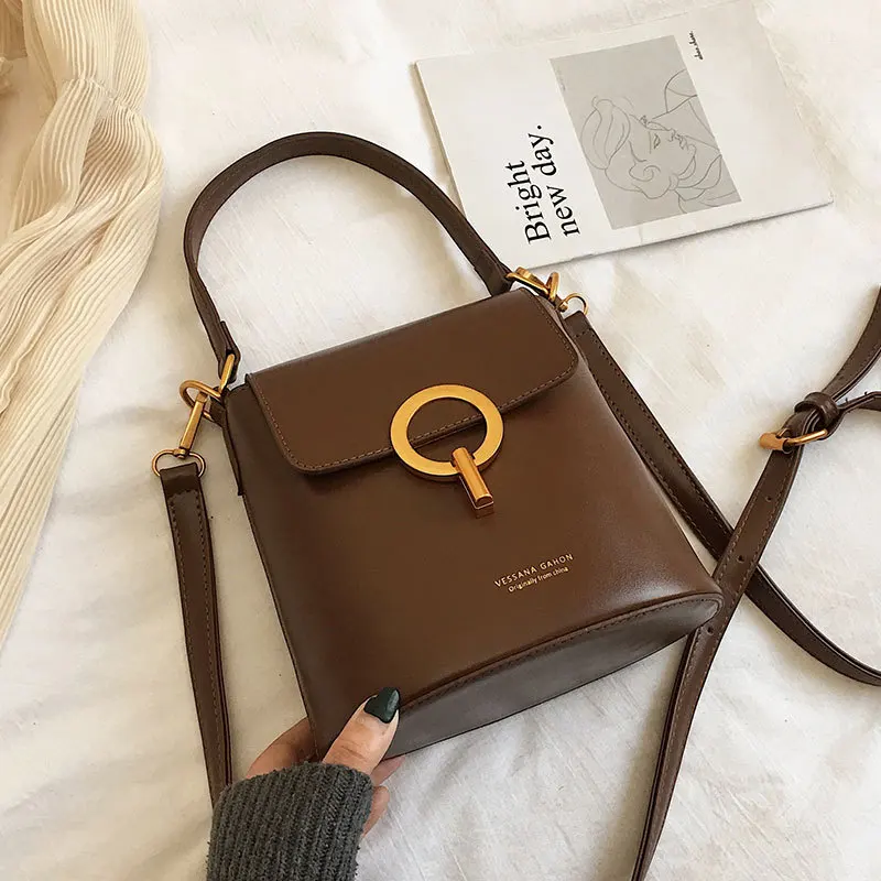 

2019 Fashion Women Bucket Bag Messenger Bag High Quality Shoulder Bag Simple Crossbody Bag Tote