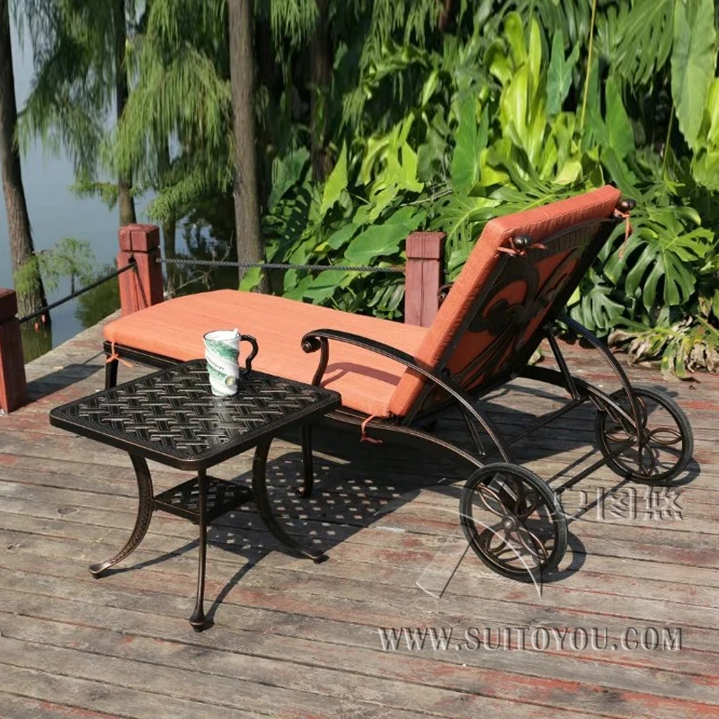 cast iron sun loungers