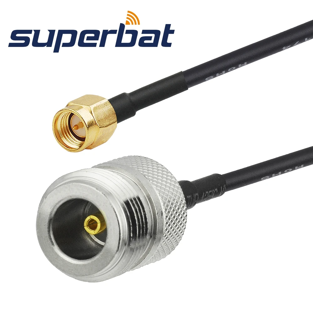 Кабель-Фидер Superbat N с прямым разъемом на SMA RG174 10 см | Мобильные телефоны и