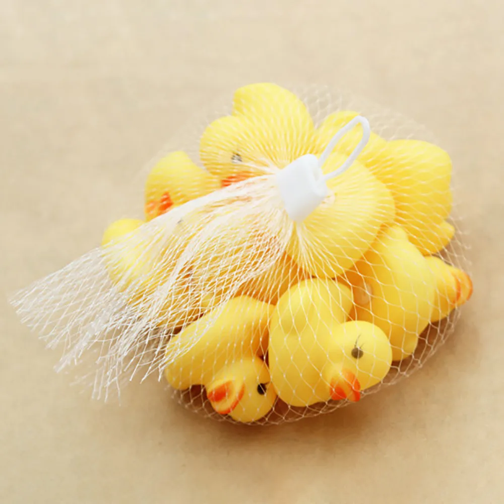 12Pcs Shower toys duck plastic Duckie Baby 5-7 years One Dozen Gift toy Squeezing Call Rubber Ducky Birthday Favors