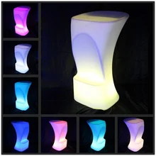 Luminous waterproof Stool High LED bar chair barstool upholstered LED Commercial Bar Furniture Bar Stools