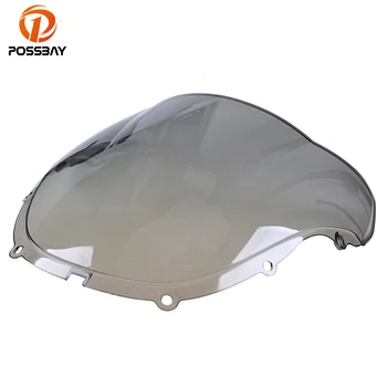 

POSSBAY Motorcycle Windscreen Windshield Double Bubble Cafe Racer Motorbike Custom Bike for Honda F41999-2000 Scooter Windproof