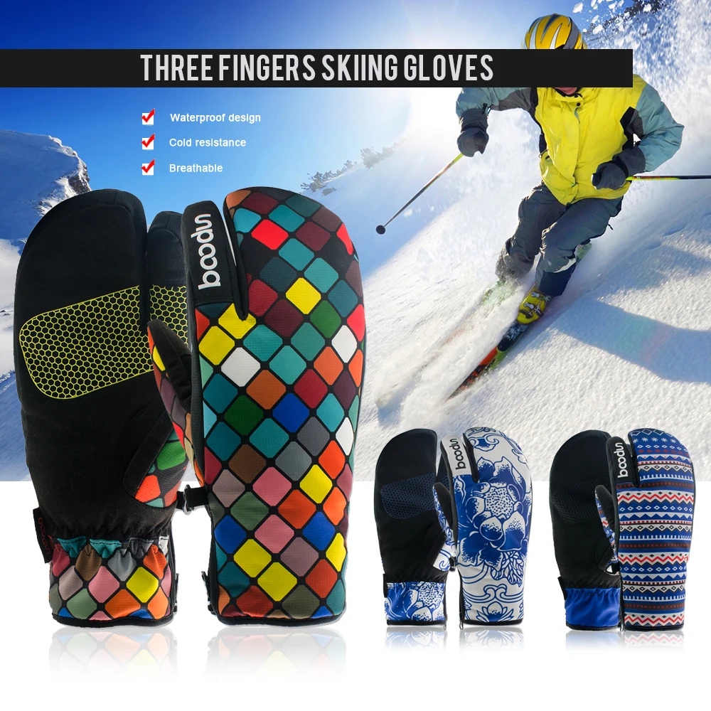 Женские мужские лыжные перчатки, защита от ветра, зимние уличные перчатки для сноуборда, спортивные теплые перчатки для катания на лыжах, альпинизма, ветрозащитные зимние перчатки