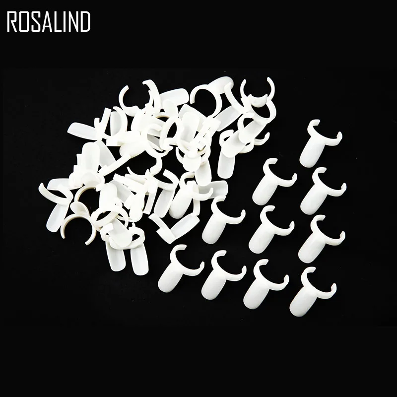 Накладные ногти ROSALIND, 20 шт./лот, акриловые, полностью покрытые, лак для ногтей, УФ-гель, белый цвет, попы, дисплей, для дизайна ногтей, пластиковые накладки для ногтей