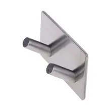 Stainless Steel Self-adhesive Wall Hook Door Back Hooks Clothes Hanger For Bathroom Kitchen