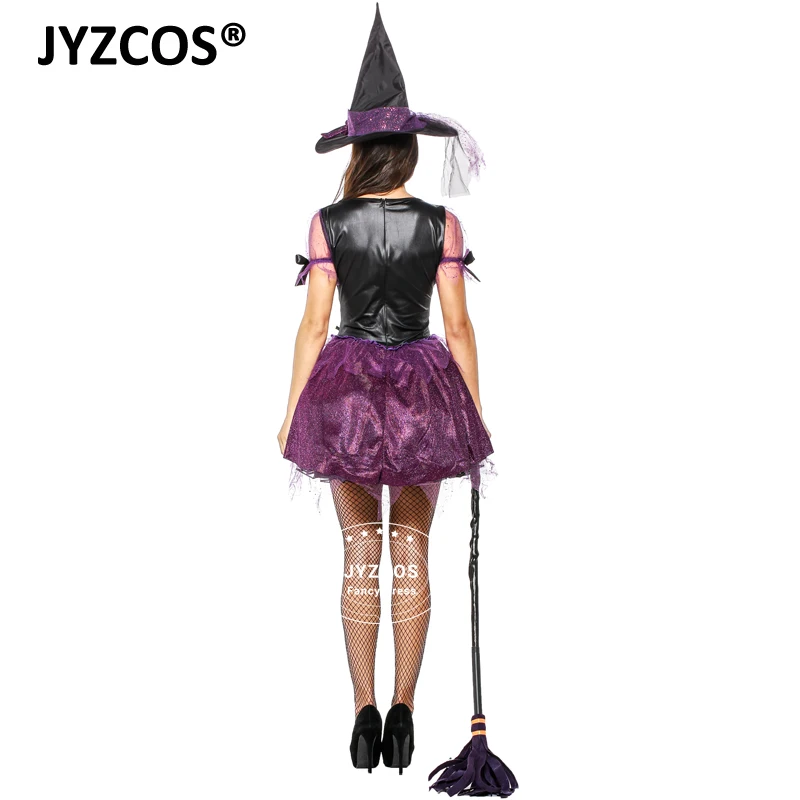 JYZCOS New Lady Purple Witch Costume (8)