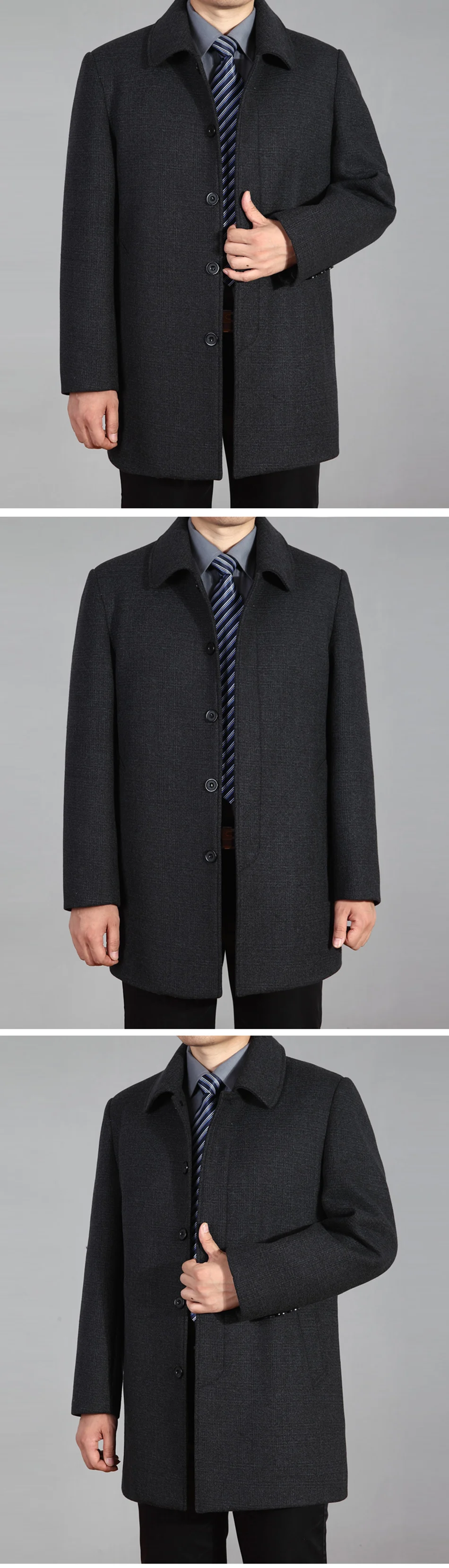 2020 New Men Woolen Coat Autumn Winter Overcoat Wool Long Coat Mens Peacoat Men Wool Jacket Winter Coat For Men Plus Size 7XL