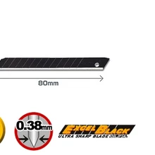 Япония OLFA 100 шт./лот ASBB-10 маленький черный край искусство лезвие нож для резки обоев 9 мм ультра-острый профессиональный