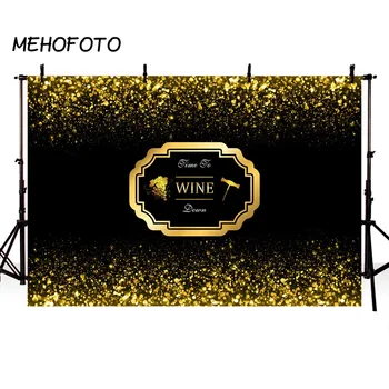 

Photography Backdrop Gold Time to Wine Banner Wedding Decoration Photo Backdrop 30th 60th Birthday Theme Party Background