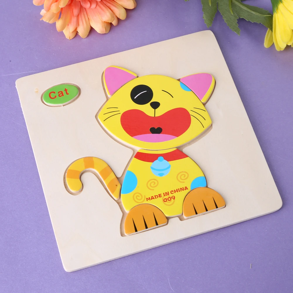 1Set Wooden 3D Puzzle Jigsaw Toys For Children Cartoon Animal Wood Puzzles Board Intelligence Kids Baby Early Educational Toy 1Set Wooden 3D Puzzle Jigsaw Toys For Children Cartoon Animal Wood Puzzles Board Intelligence Kids Baby Early Educational Toy