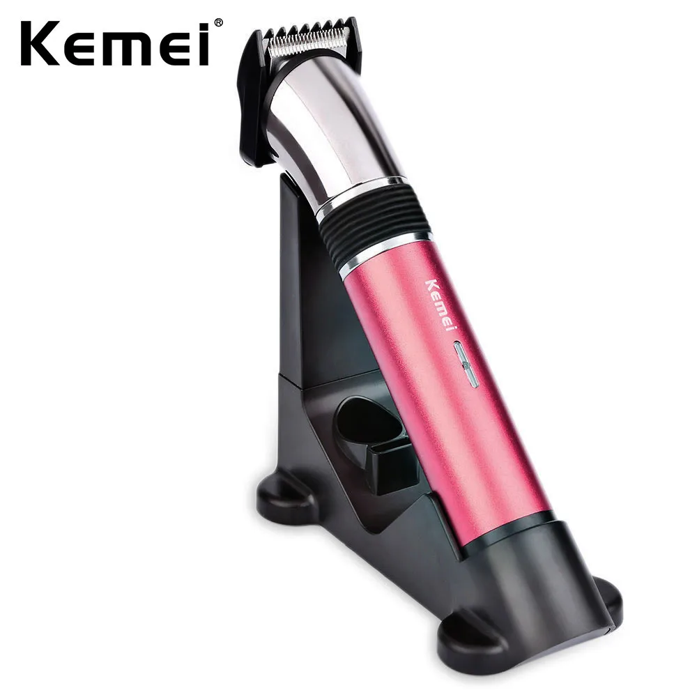 

Kemei Rechargeable Hair Trimmer Clipper Stainless Steel Professional Beard Cutter Haircut Machine 220 - 240V EU Plug KM - 610