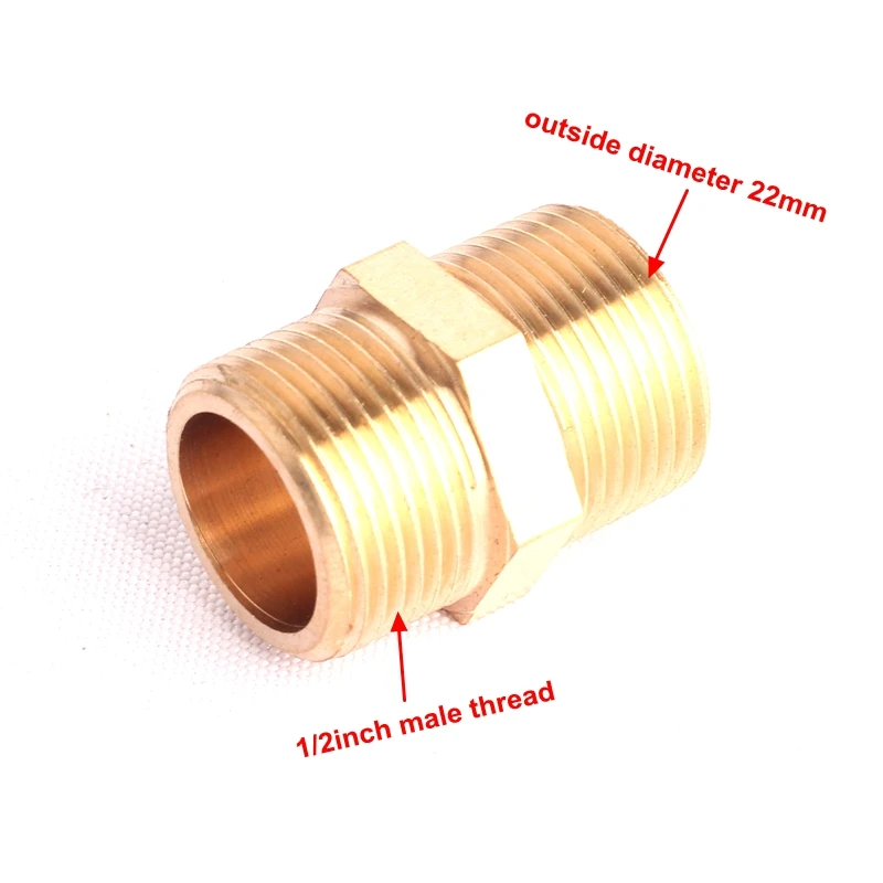 1 шт. M22 до 1/2 дюймов латунный адаптер с наружной резьбой и фитинг латунный соединитель конвертера