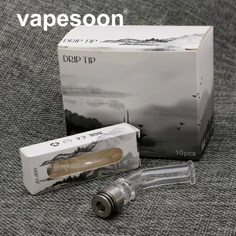 VapeSoon, 120 шт./лот, длинные 810 капельные наконечники, стеклянные трубы, мундштук, прозрачные гнущиеся капельные наконечники для TFV8/TFV8 Big Baby/TFV12 Атомайзер