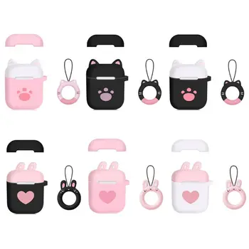 

Cute Cat Claw Lovely Heart Soft Silicone Shockproof Cover Protective Case Skin Shell For AirPods Earphone