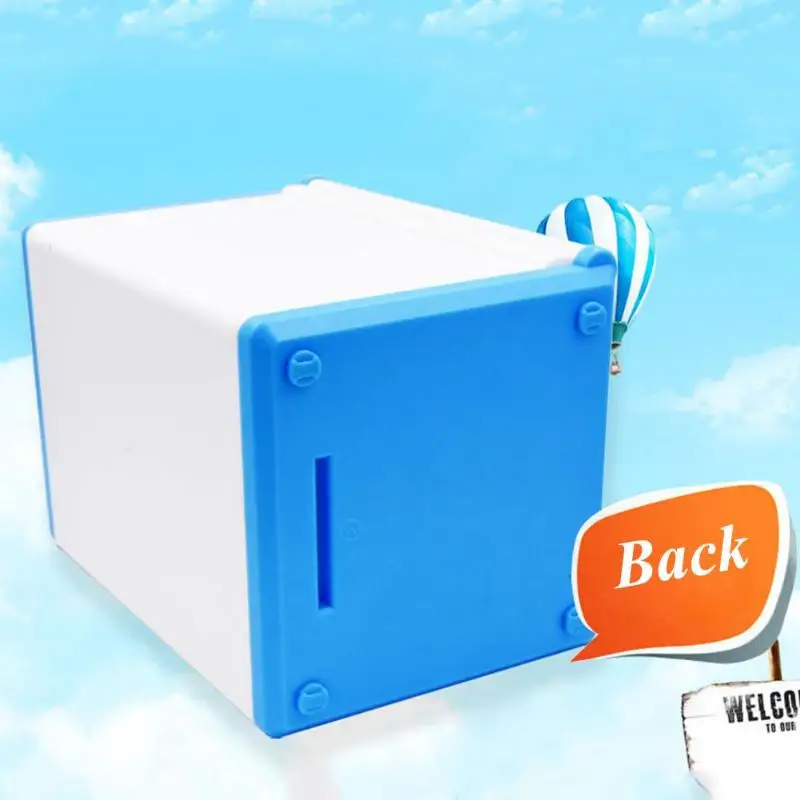 Electronic Piggy Bank ATM Password Money Box Cash Coins Saving Box ATM Bank Safe Box Automatic Deposit Banknote Christmas Gift