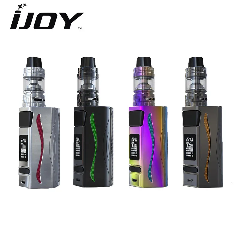 

In Stock! iJoy GENIE PD270 TC Box Mod With Captain S subohm Tank 4ml 234W Dual 20700/18650 Batteries Vaporizer Vape E-Cigarette