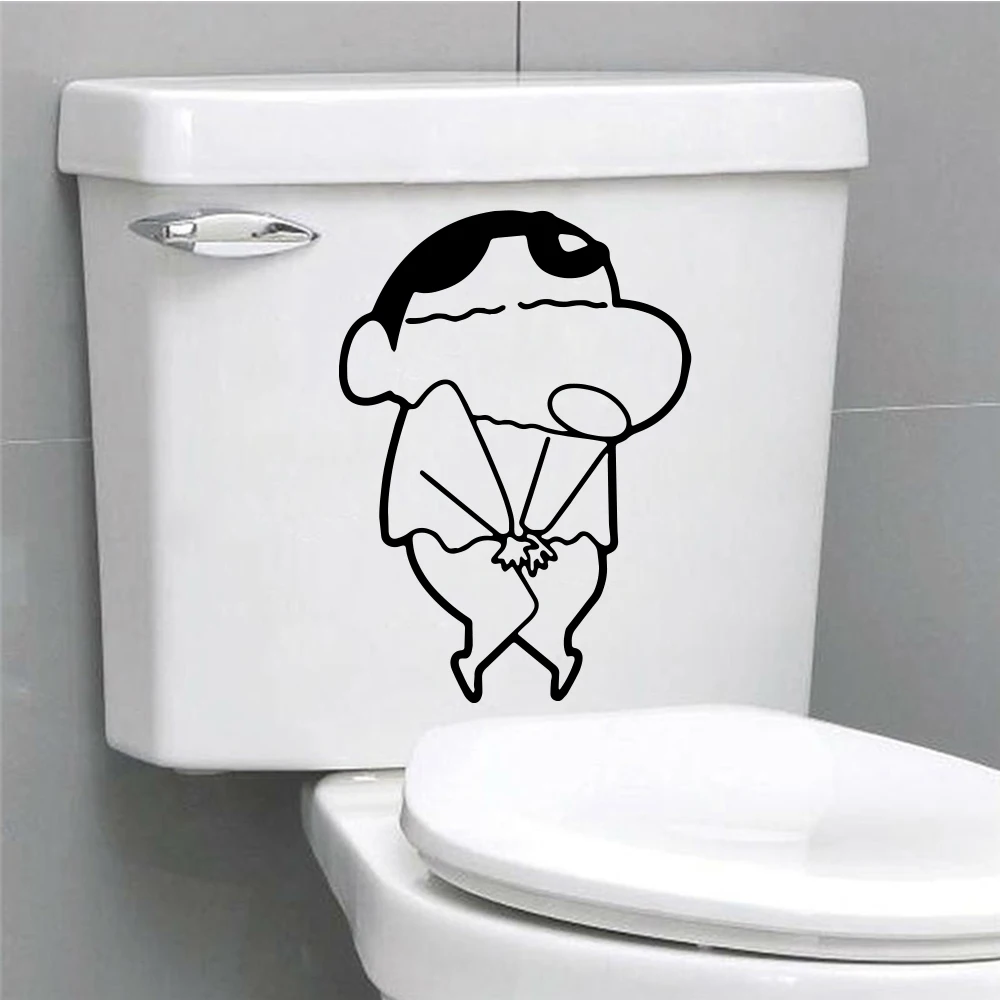 

Crayon Shin-chan Toilet Sticker Decals Removable Vinyl Poster For Toilet Decoration Sticker Mural