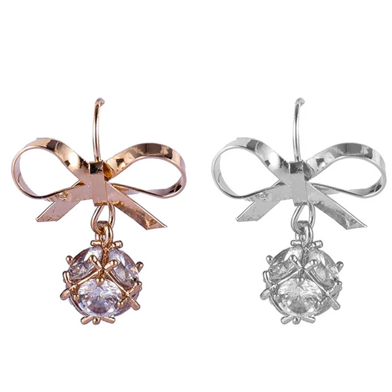 

2019 Women Elegant Sweet Bow Tie Necklace Earrings Fine Jewelry For Romantic Wedding Accessories Girft