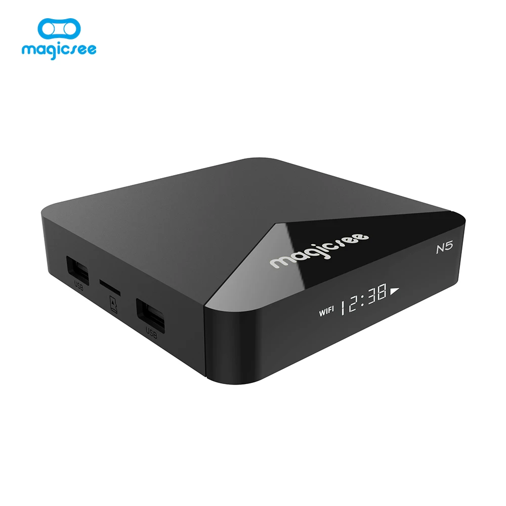 Умная ТВ приставка Magicsee N5 Amlogic S905X 2 4G/5G dual wifi Android 7.1.2 телеприставка Гб 16 100 м BT4.1