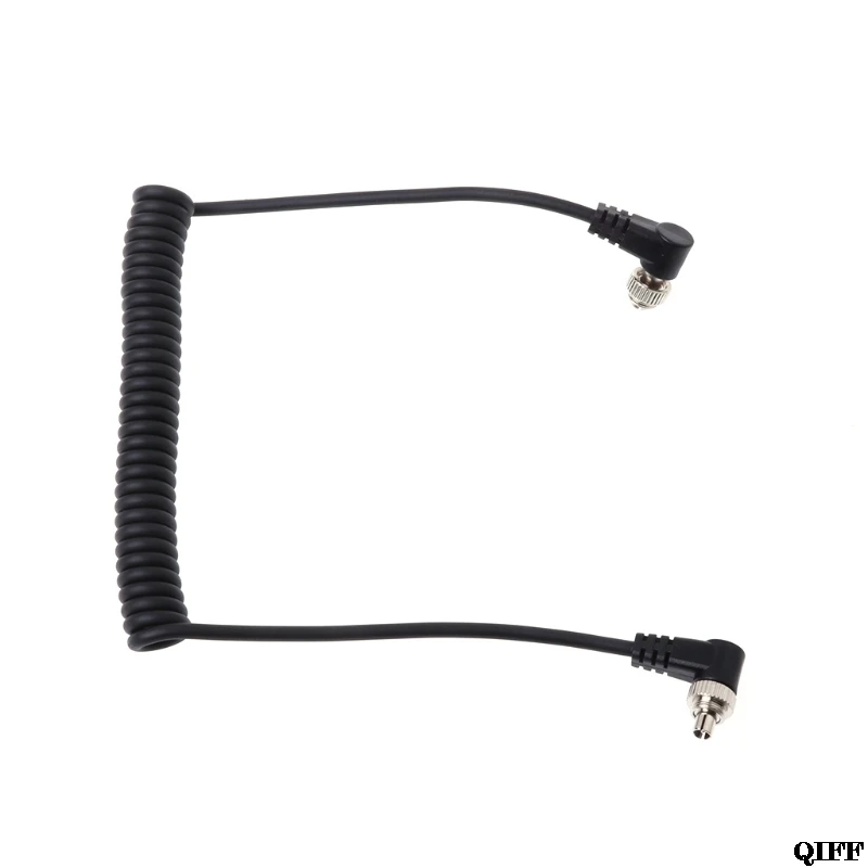 

Drop Ship&Wholesale M-M PC Sync Cord Male To Male Flash Spring Cable With Screw Lock For CANON NIKON APR28
