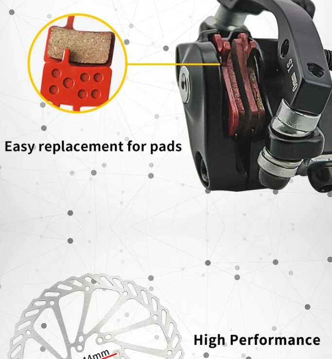 Набор тормозов для горного велосипеда, дорожный велосипед из алюминиевого сплава, механический дисковый тормоз, набор передних и задних тормозов, включает 1 шт., 160 мм