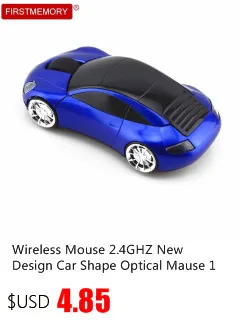 Wireless Mouse 3D Sport Car Shape Optical Computer Mause 2.4Ghz 1600DPI Mini Car Mice With USB Receiver For Laptop PC Desktop