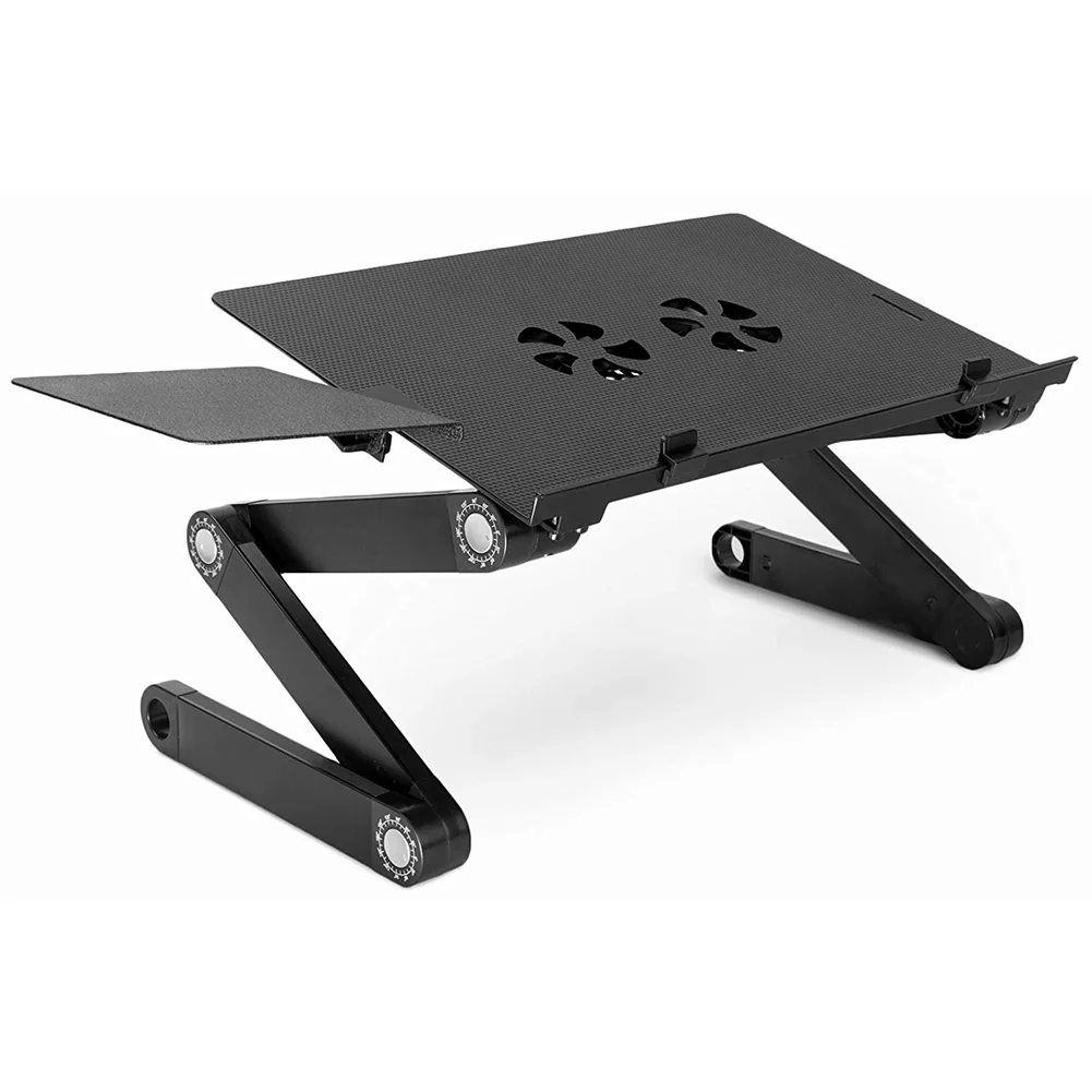 قابل للتعديل الألومنيوم مكتب للحاسوب شخصي مريح المحمولة السرير Lapdesk صينية PC الجدول حامل دفتر الجدول حامل مكتبي مع لوحة الماوس